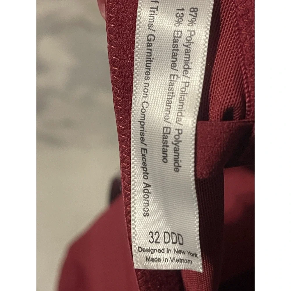 NWT Adore Me bra‎ size 32DDD padded push up burgundy